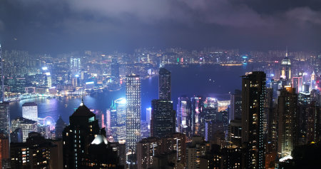 Victoria peak, Hong Kong 09 November 2018:- Hong Kong cityのeditorial素材