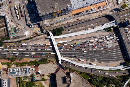 Hung Hom, Hong Kong, 07 November 2018:- Traffic in cross harbor tunnel in Hong Kong
