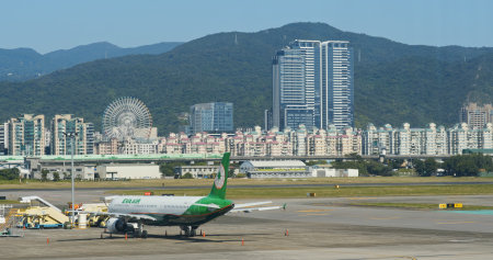 Taipei, Taiwan- 27 December 2018: Taipei Songshan Airport