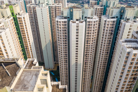 Tin Shui Wai, Hong Kong, 25 August 2018:- Hong Kong residential districtのeditorial素材