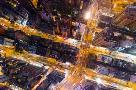 Causeway Bay, Hong Kong 22 February 2019: Top down view of Hong Kong building