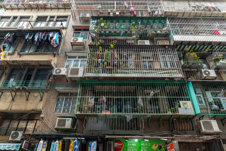 Freguesia de Santo Antonio, Macau, 21 January 2019: Macau downtownのeditorial素材