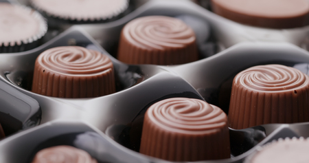 Tasty chocolate trufflesの写真素材