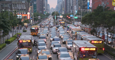 Taipei city, Taiwan, 28 May 2018: Taipei urban city trafficのeditorial素材