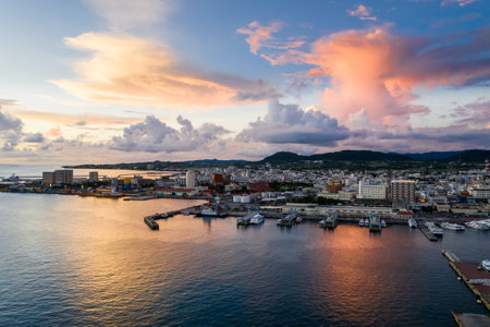 Ishigaki island under sunsetのeditorial素材