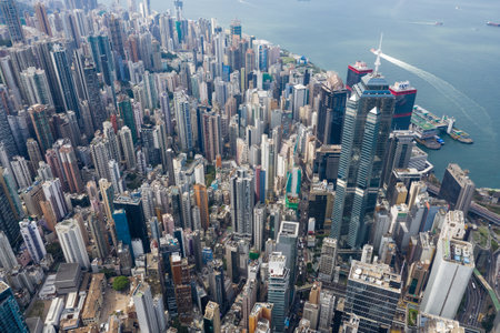 Central, Hong Kong 01 November 2018:- Hong Kong Central business office towerのeditorial素材