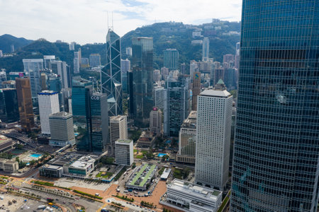Central, Hong Kong-01 November 2018: Hong Kong business districtのeditorial素材
