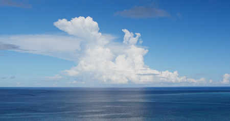 Clear blue sky and sea in ishigaki island