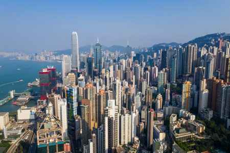 Sheung Wan, Hong Kong, 02 October 2018:- Hong Kong cityのeditorial素材