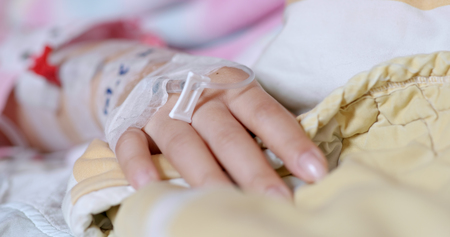 Woman get intravenous infusionの写真素材