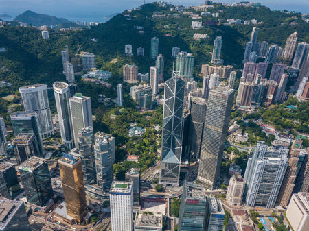 Aerial view of Hong Kong, china