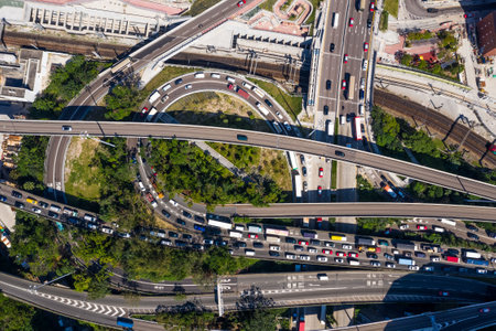 Hung Hom, Hong Kong -07 November 2018: cross harbor tunnelのeditorial素材