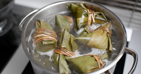 Rice dumpling cook at homeの写真素材