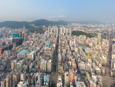 Aerial view of Hong Kong cityの写真素材