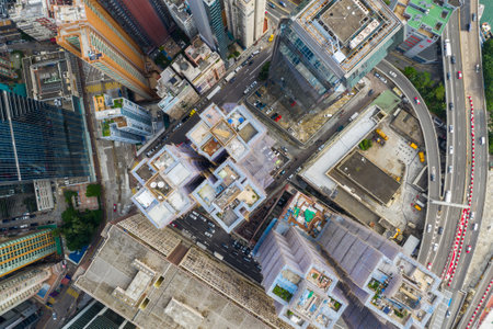 North point, Hong Kong 01 June 2019: Top view of Hong Kong islandのeditorial素材