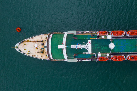 Hong Kong 02 June 2019: Top view of Hong Kong cruiseのeditorial素材