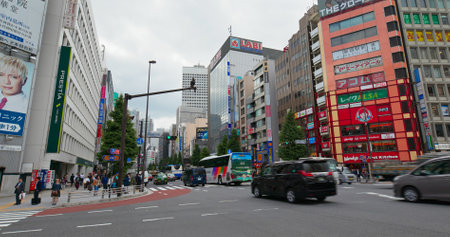 Tokyo, Japan, 29 June 2019: Shinjuku district in Japanのeditorial素材