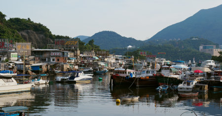 Lei Yue Mun, Hong Kong 29 August 2019: Hong Kong sea villageのeditorial素材