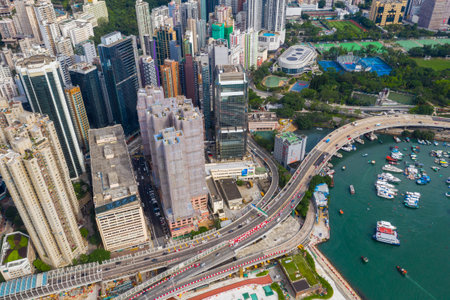 Top view of Hong Kong island