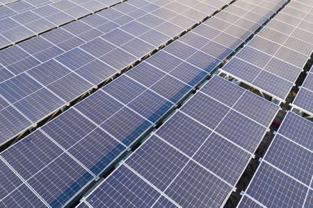 Solar panel on the roof topの写真素材