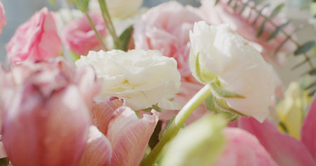 Beautiful flower bouquet at homeの写真素材