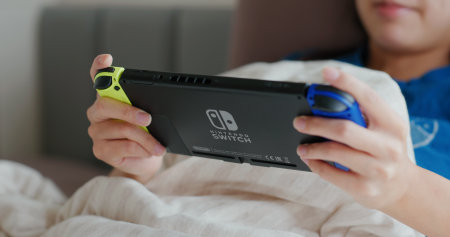 Hong Kong, 31 July 2020: Woman play game on switch