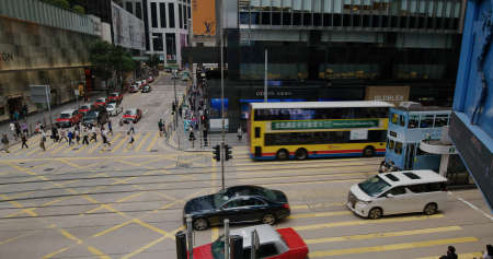 Central, Hong Kong 17 April 2021: Hong Kong traffic roadの写真素材