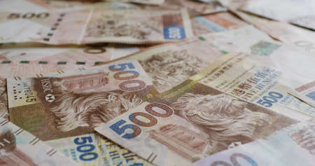 Hong Kong banknote, five hundred dollarの写真素材