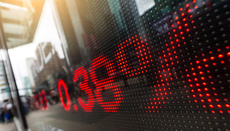 Stock market displayの写真素材