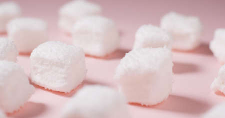 Candy Marshmallow on pinkの写真素材