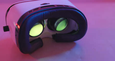 Virtual reality device playing video inside