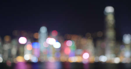 Blur of city view at nightの写真素材