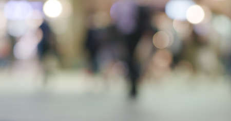 Blur view of pedestrian walk in the streetの写真素材