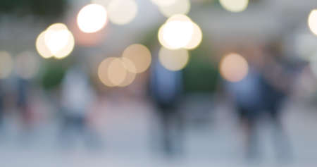 Blur view of pedestrian walk in the streetの写真素材