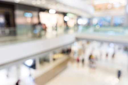 Shopping plaza in bokeh styleの写真素材