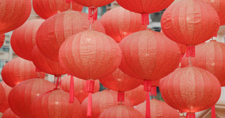 Traditional red lantern for chinese new yearの写真素材