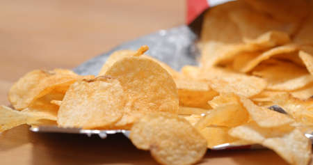 Eating potato chips