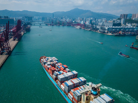 Hong Kong terminal portのeditorial素材