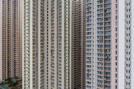 Skyscraper of apartment building facadeの写真素材