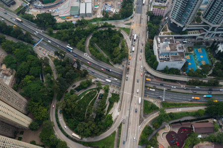 Wong Tai Sin, Hong Kong 22 December 2021: Hong Kong city traffic
