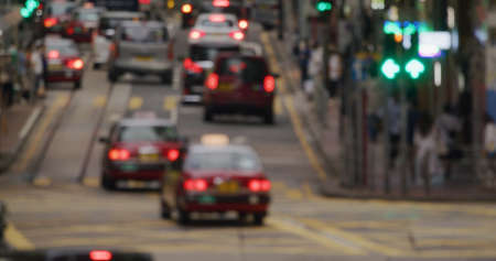 Blur view of city streetの写真素材