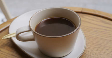 A cup of coffee at cafeの写真素材