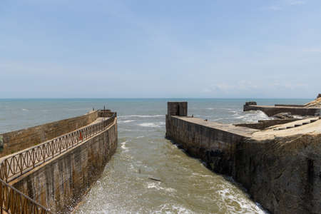 Entrance to an underground military portの写真素材