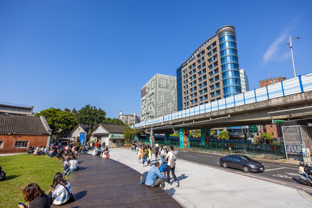 Taipei, Taiwan, 27 February 2022: Huashan 1914 Creative Parkのeditorial素材