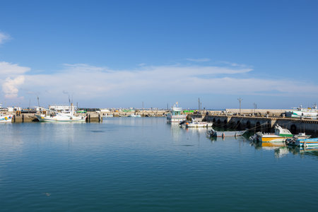 Penghu, Taiwan 27 June 2022: Tung liang fishing harborのeditorial素材