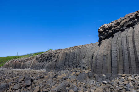 Chixi rock waterfall in Penghu of Taiwanの写真素材