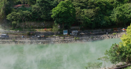 Xinbeitou, Taiwan, 23 February 2022: Thermal Valley