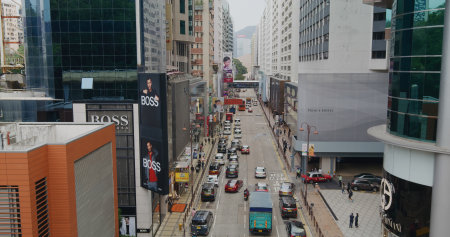 Tsim Sha Tsui, Hong Kong 17 April 2021: Canton roadのeditorial素材