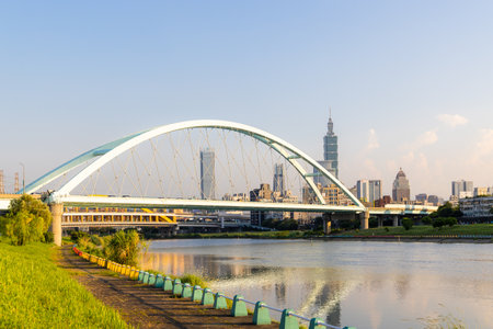 Taipei, Taiwan 23 July 2022: Taipei city skylineのeditorial素材