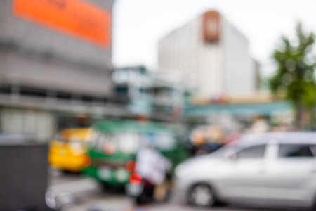 Blur view of Taipei city streetの写真素材